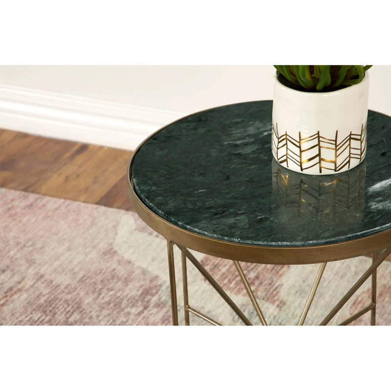 Sidney - Round Side Table - Green by HouseOfZazla