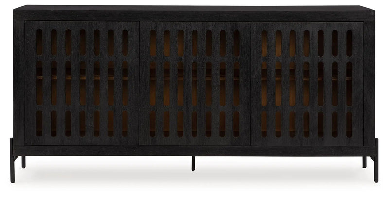 Vallisburg - Accent Cabinet - Black / Natural by Unique Piece Furniture