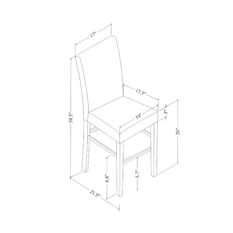 Leon - Bar Table And 4 Bar Stools - Espresso / White by Unique Piece Furniture