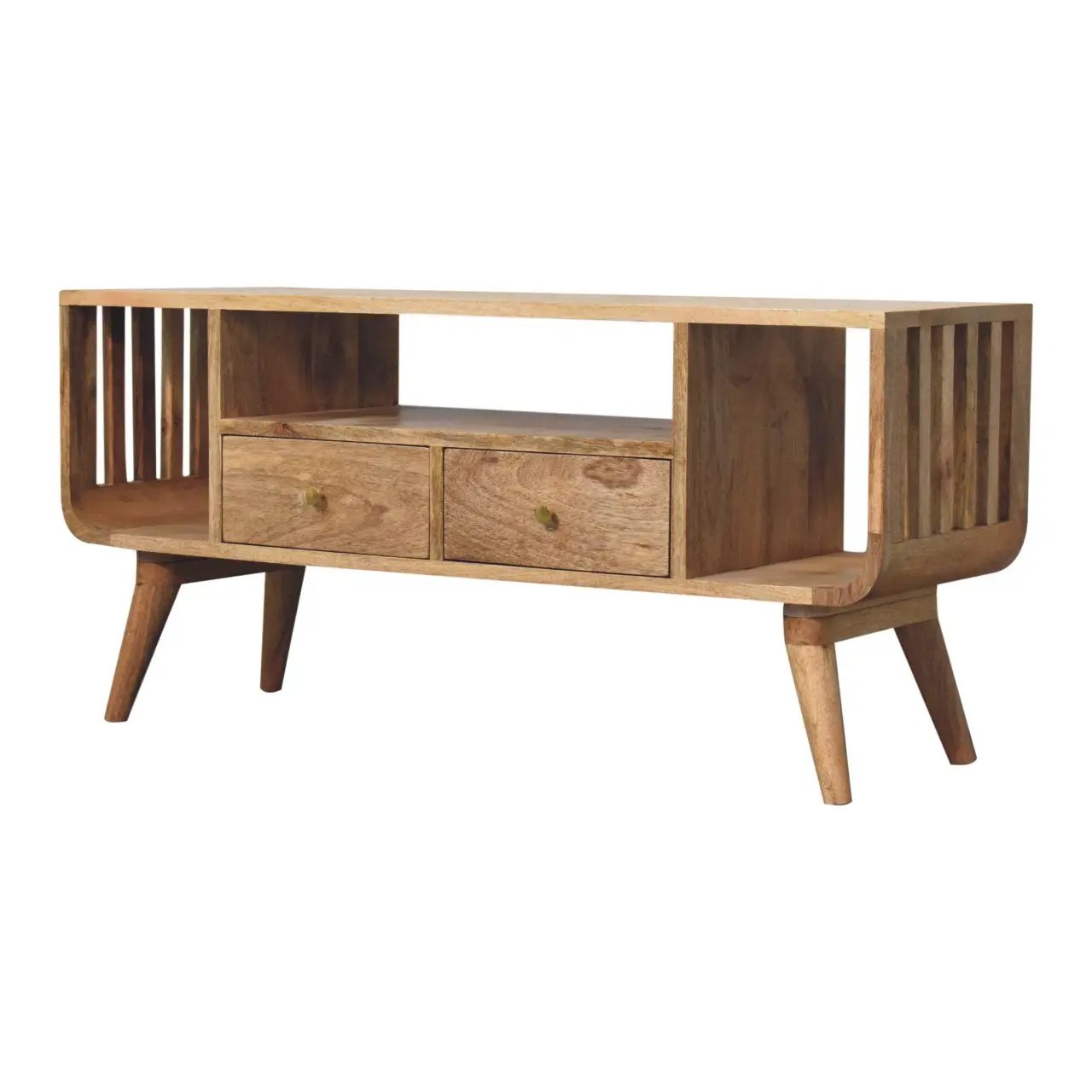 Solid Wood Soba Nordic Media Unit by HouseOfZazla