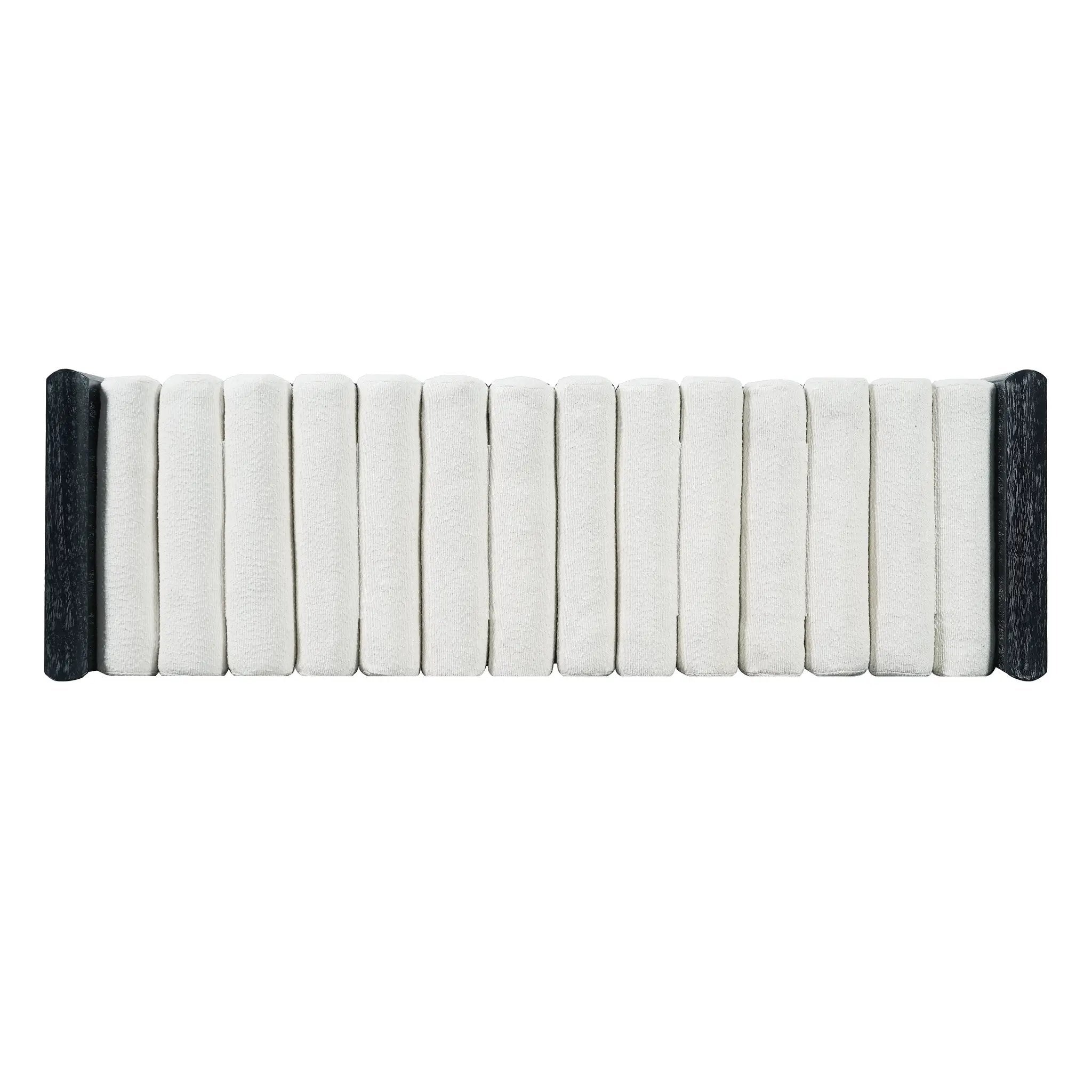 62.8" Modern Chenille Upholstered Bench by HouseOfZazla