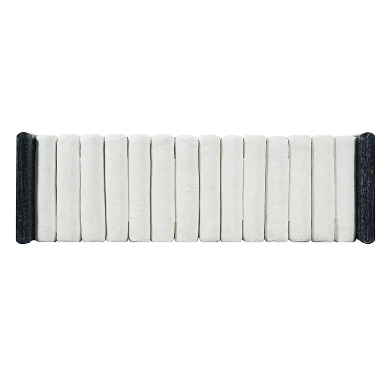62.8" Modern Chenille Upholstered Bench by HouseOfZazla