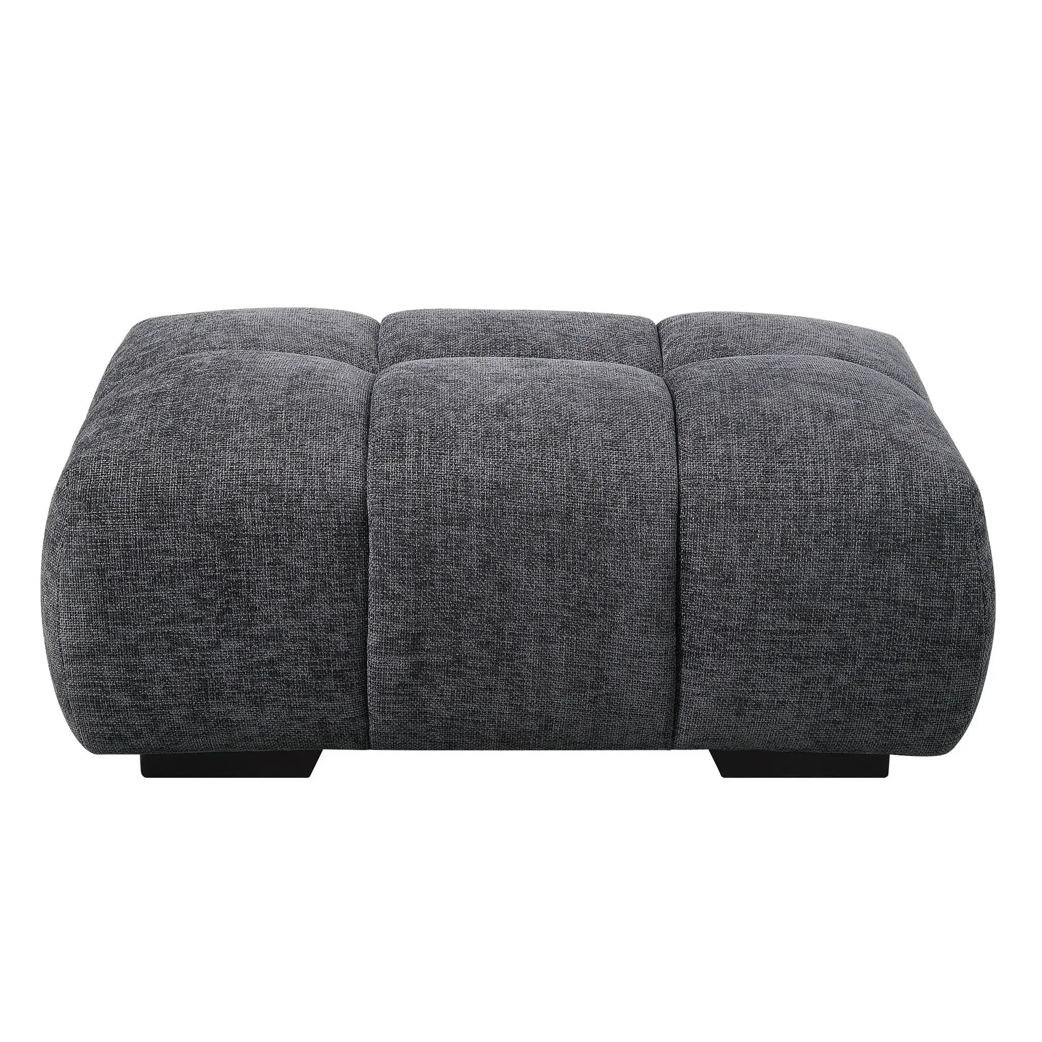 Chosen - Chenille Ottoman - Gray by HouseOfZazla