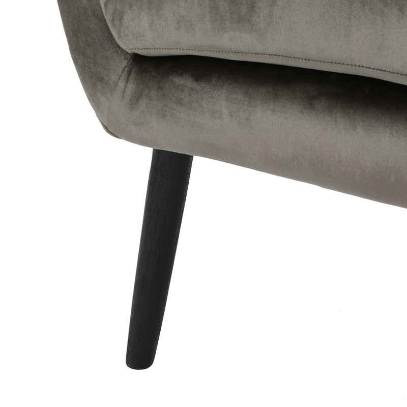 Alyssa Mid Century Upholstered Arm Chair With Wingback Design by HouseOfZazla