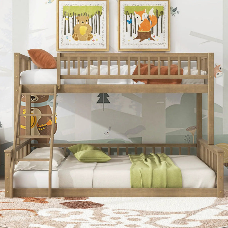 Bunk Bed With Ladder And Guardrails by Unique Piece Furniture