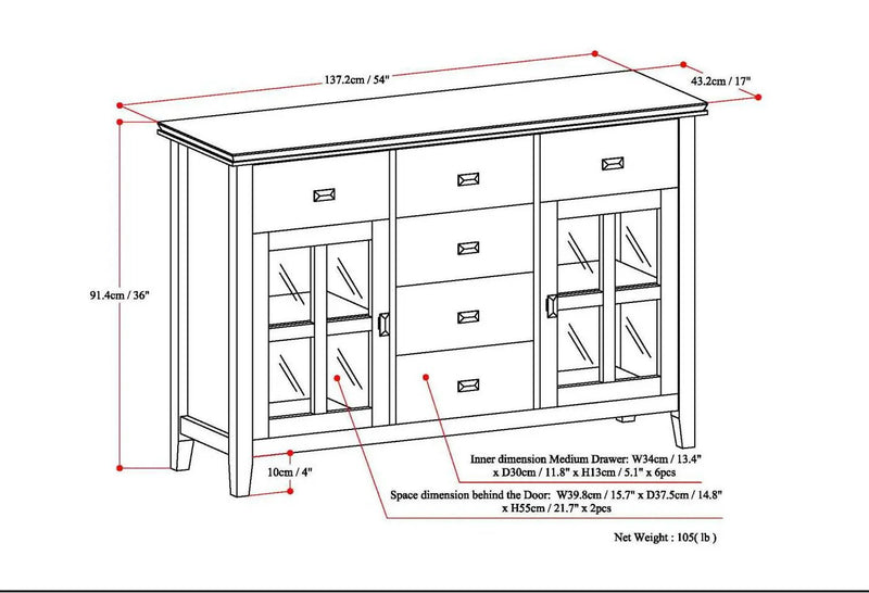 Artisan - Handcrafted Sideboard Buffet by Unique Piece Furniture