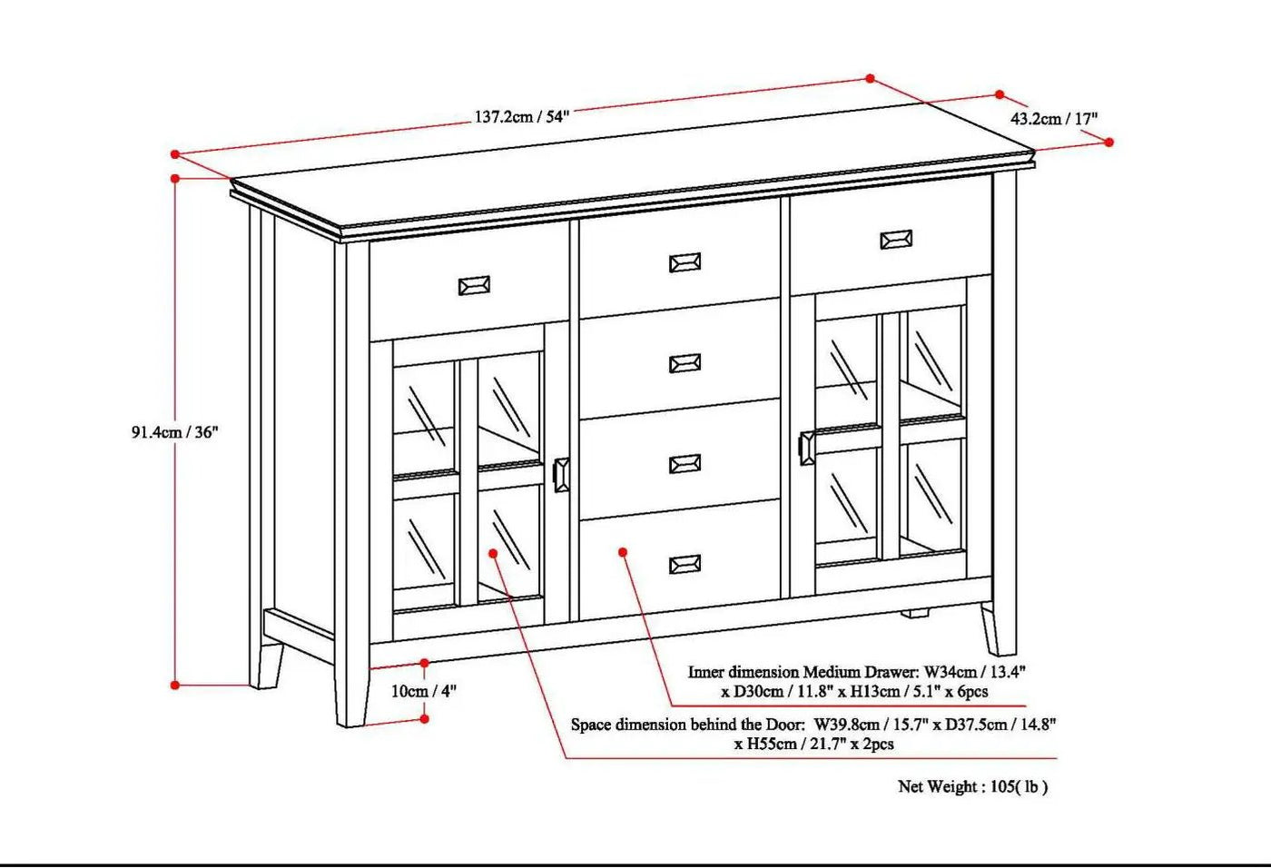 Artisan - Handcrafted Sideboard Buffet by HouseOfZazla