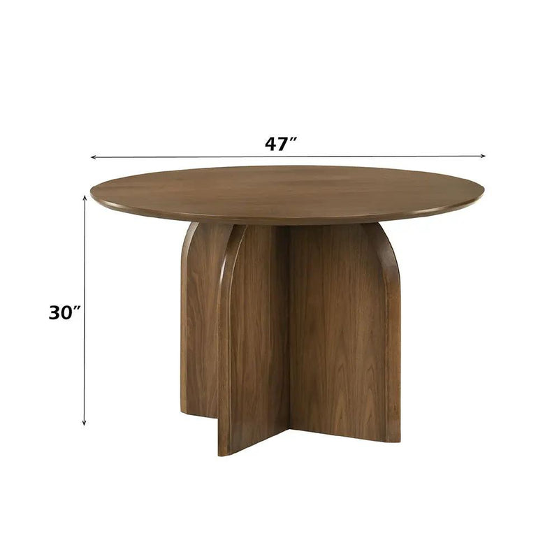 Delmon - Round Dining Table - Dark Walnut by Unique Piece Furniture