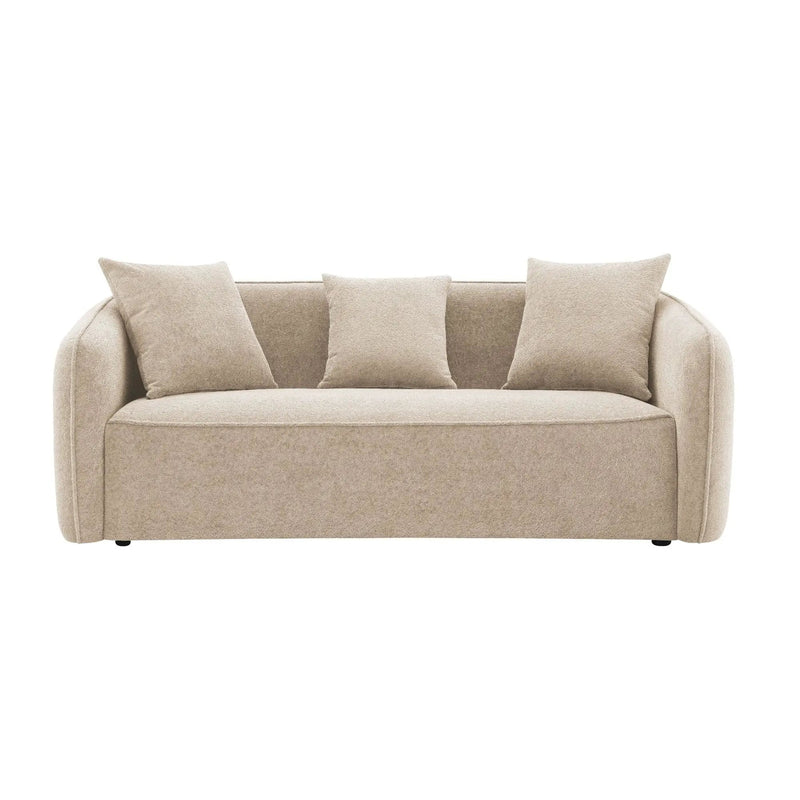 Keith - Sofa With 3 Pillows, Living Room Seating - Beige by HouseOfZazla