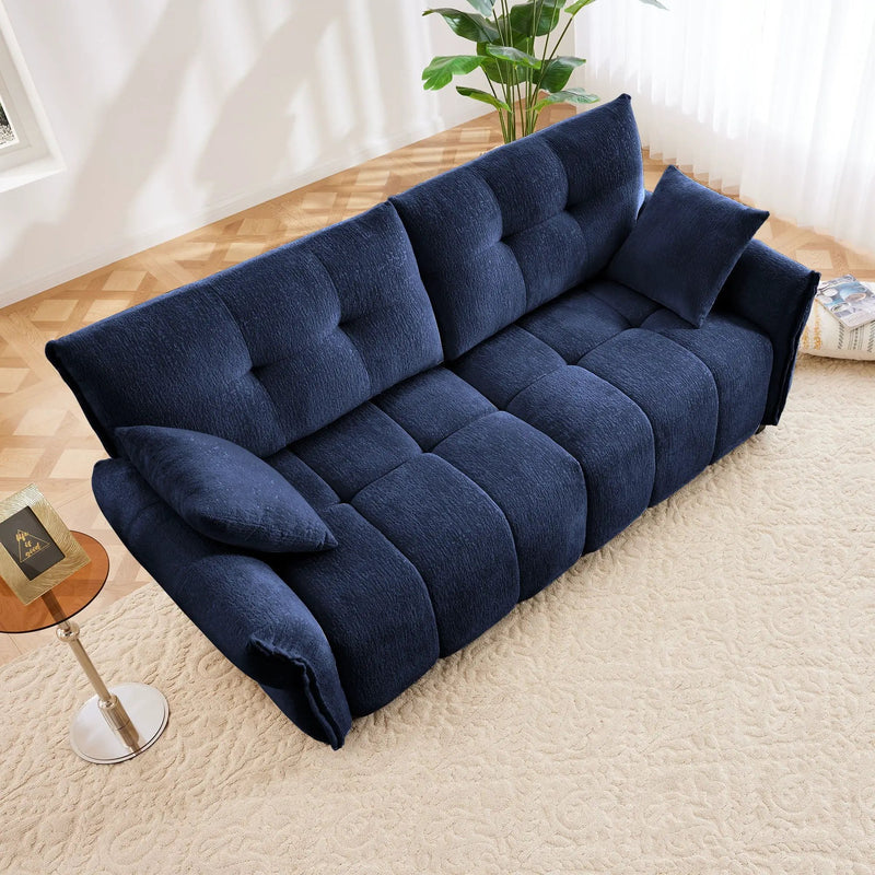 Modern Sofa & Pillows, Textured Cover, High Rebound Cushions by Unique Piece Furniture
