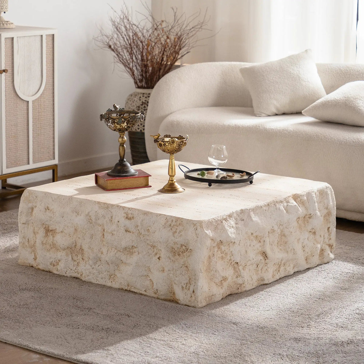 MgO Mid-Century Square Centre Coffee Table by HouseOfZazla