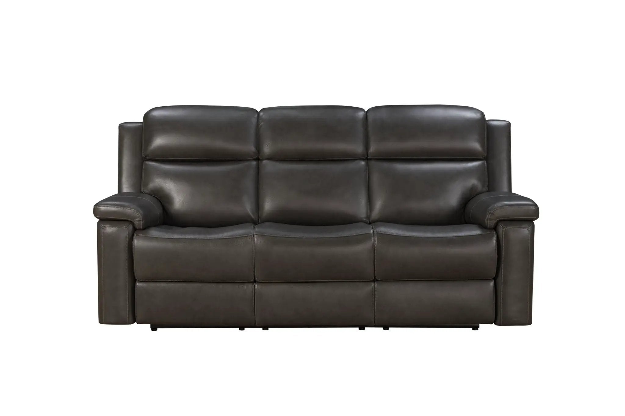 Leon - Power Sofa Recliner With Power Headrest, Power Lumbar, Heat And Massage (Dropdown Table With Smart Tabletop Control) - Smokey Gray by Unique Piece Furniture