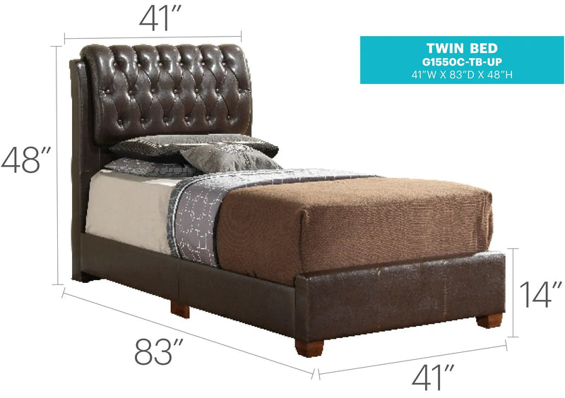 Tufted Upholstered Bed by Unique Piece Furniture