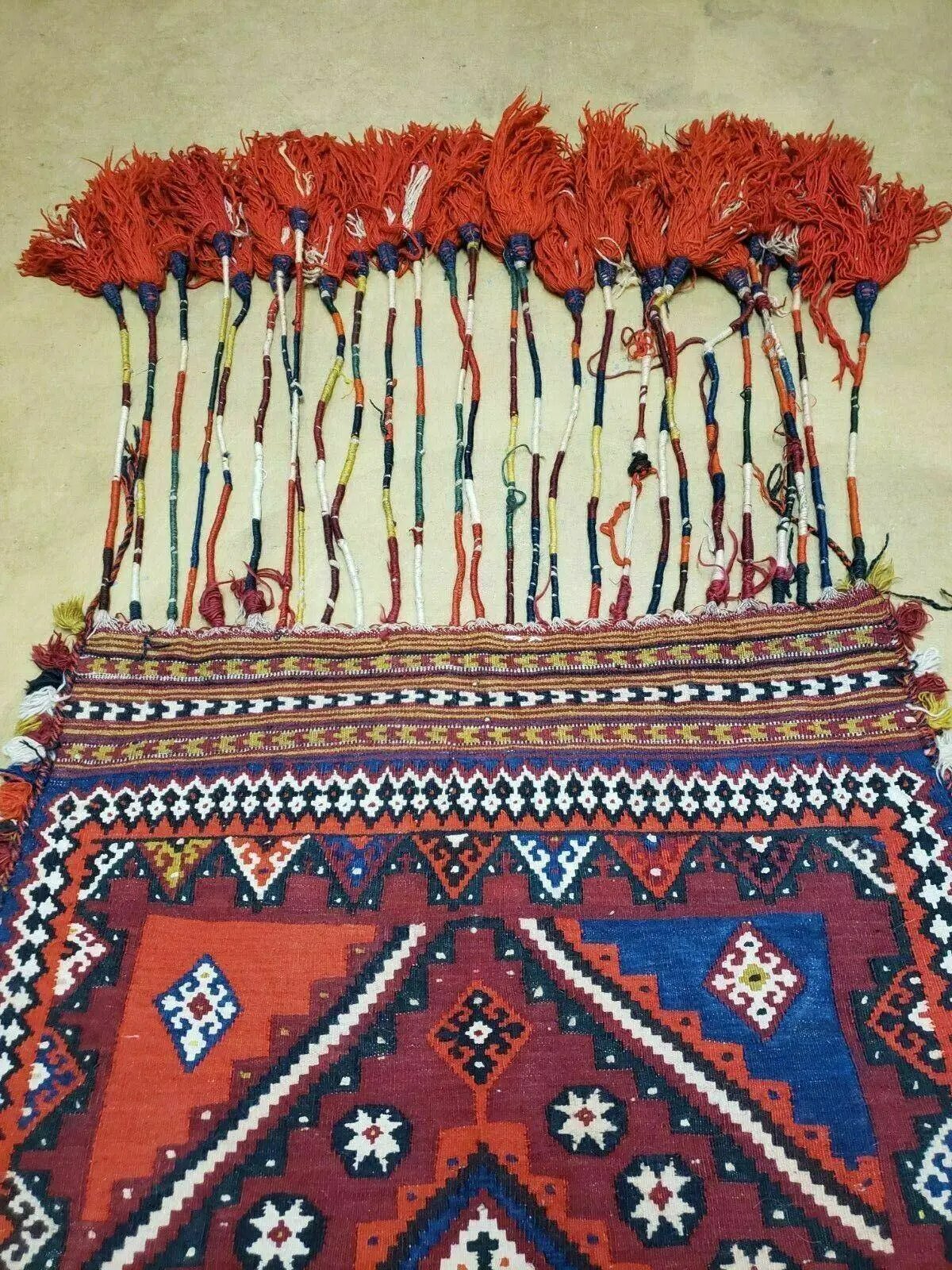 3' X 4' Antique Handmade Turkish Wool Kilim Rug Decorative Seat Cover by Jewel Rugs