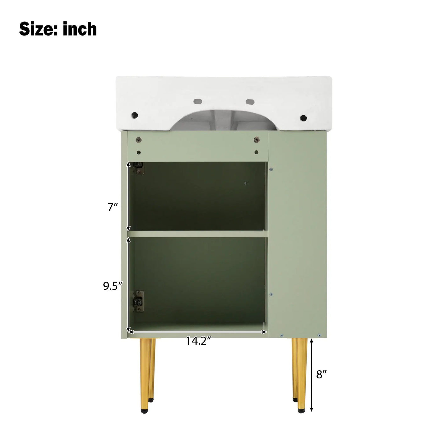 Bathroom Vanity, Combo Cabinet, Bathroom Storage Cabinet, Single Ceramic Sink by HouseOfZazla