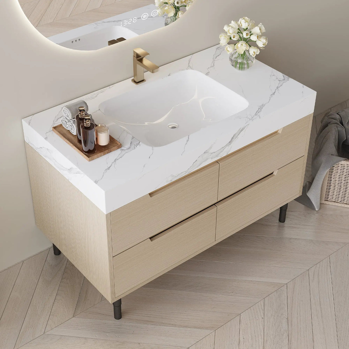 35.4" Modern Bathroom Vanity with Undermount Sink by HouseOfZazla
