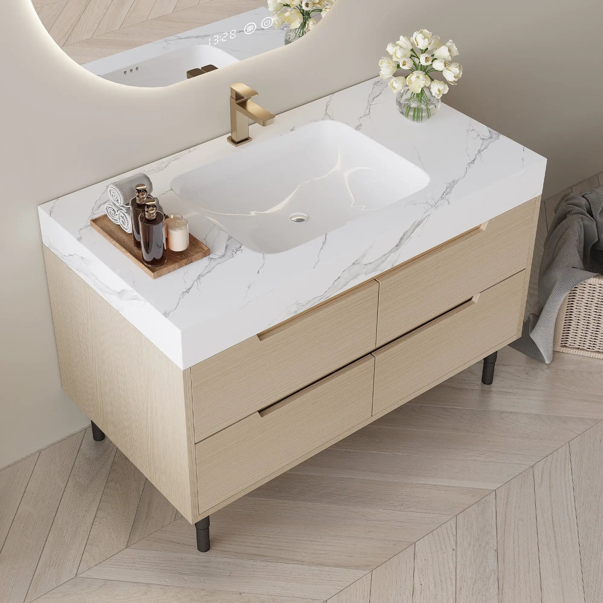 35.4" Modern Bathroom Vanity with Undermount Sink by HouseOfZazla