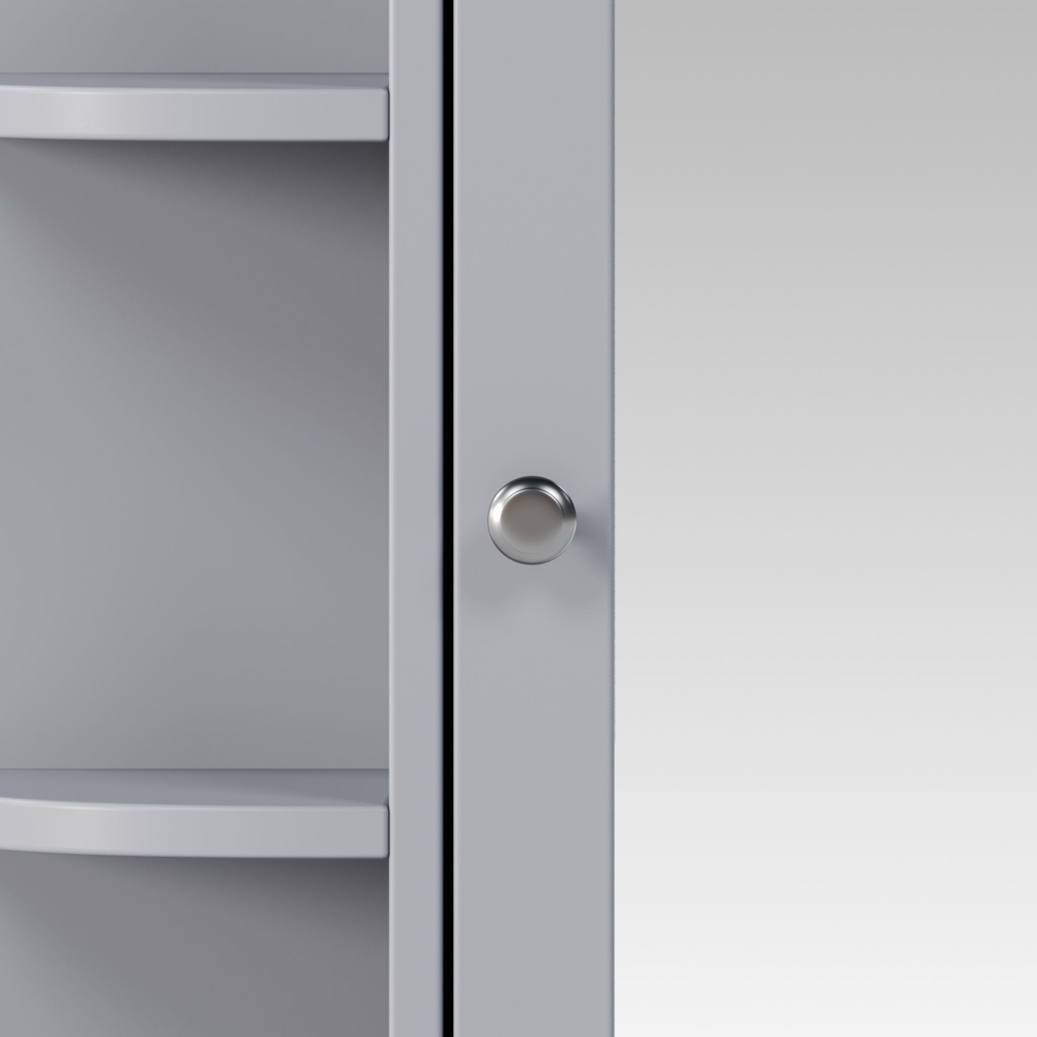 Bathroom Wall Storage Cabinet With Mirror And Adjustable Shelf, 6 Open Shelves by HouseOfZazla