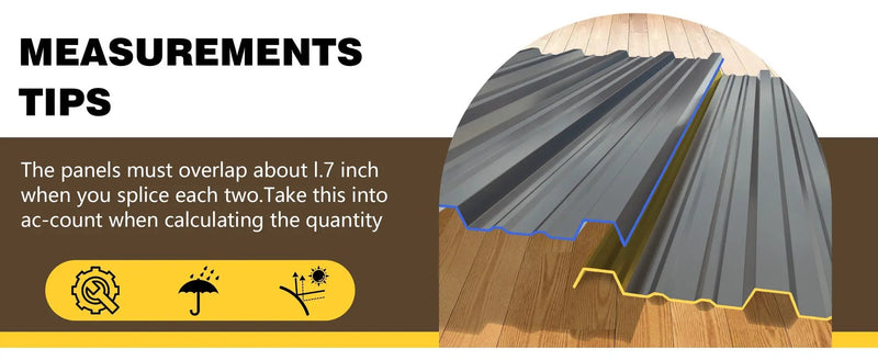 15 Pcs Heavy Duty Waterproof Metal Roofing Panels by HouseOfZazla