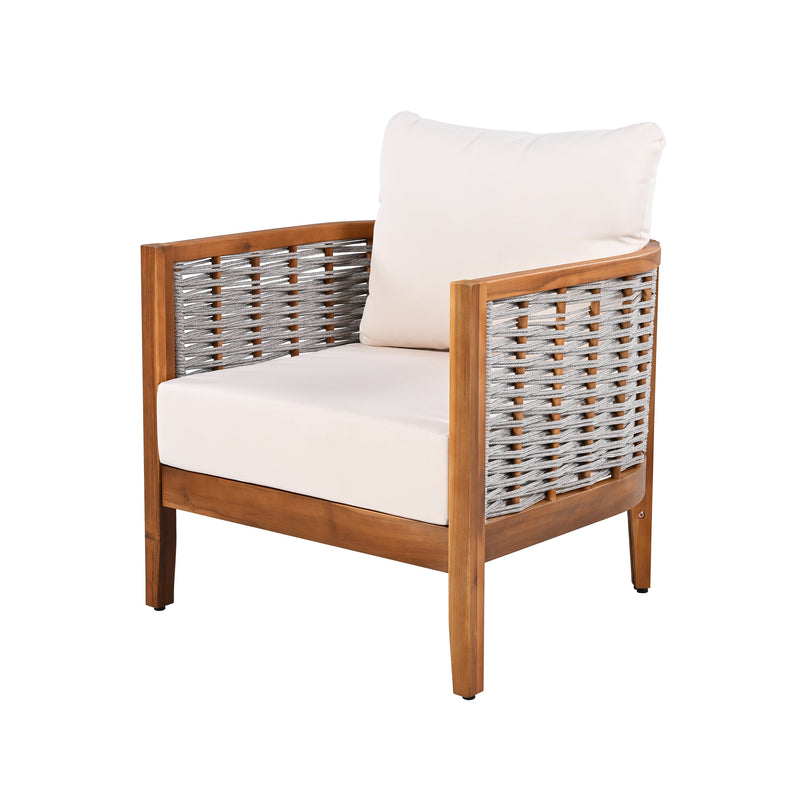 Outdoor Unique Tub Design 4-Seat Sofa Set with Woven Rope by HouseOfZazla