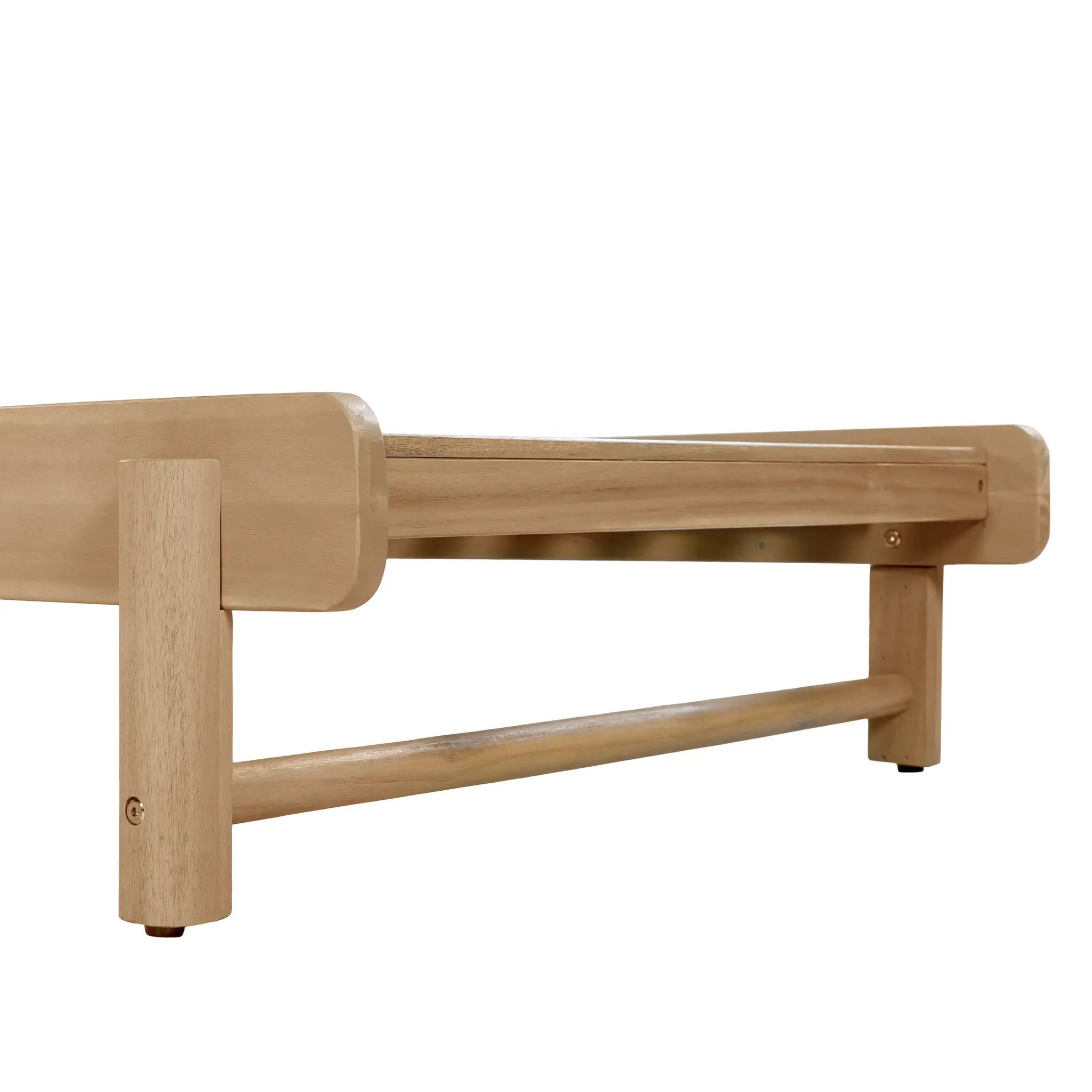 Light Teak Finish Acacia Wood Chaise Lounge Frame by HouseOfZazla