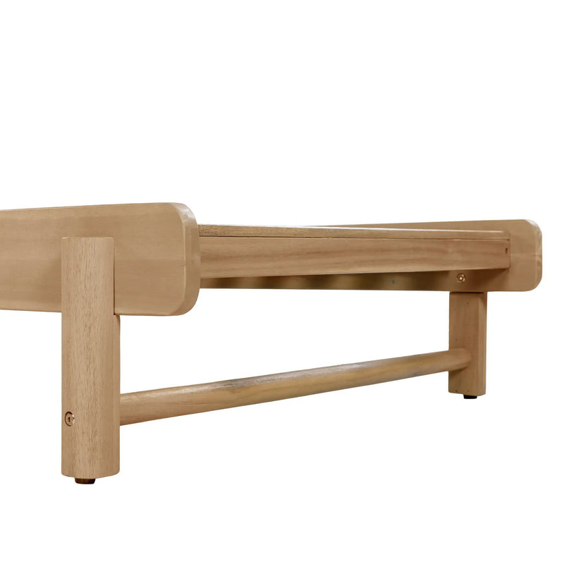 Light Teak Finish Acacia Wood Chaise Lounge Frame by HouseOfZazla