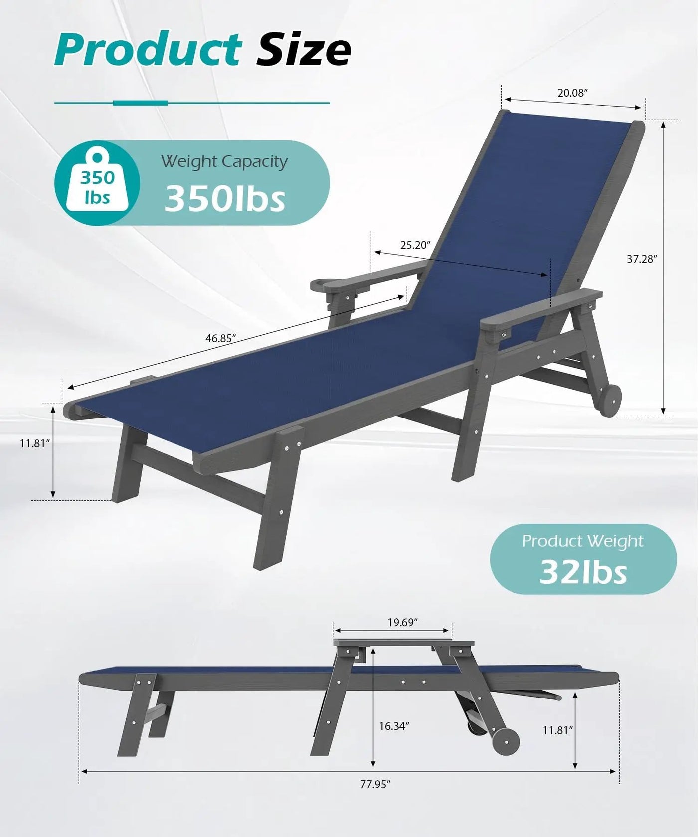Outdoor Pool Lounge Chairs Set of 2 by HouseOfZazla