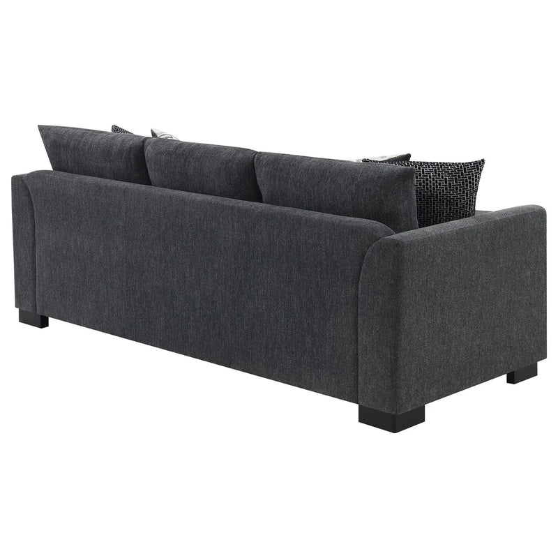 Pacheco - Upholstered Sleeper Sectional Chaise Sofa With Pocket Coils And Reversible Cushions - Dark Gray by HouseOfZazla