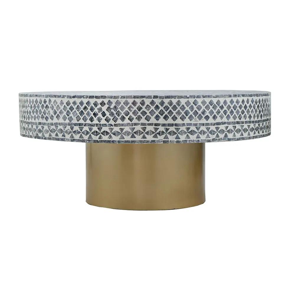 Unique Capiz Coffee Table & Pedestal Base by HouseOfZazla