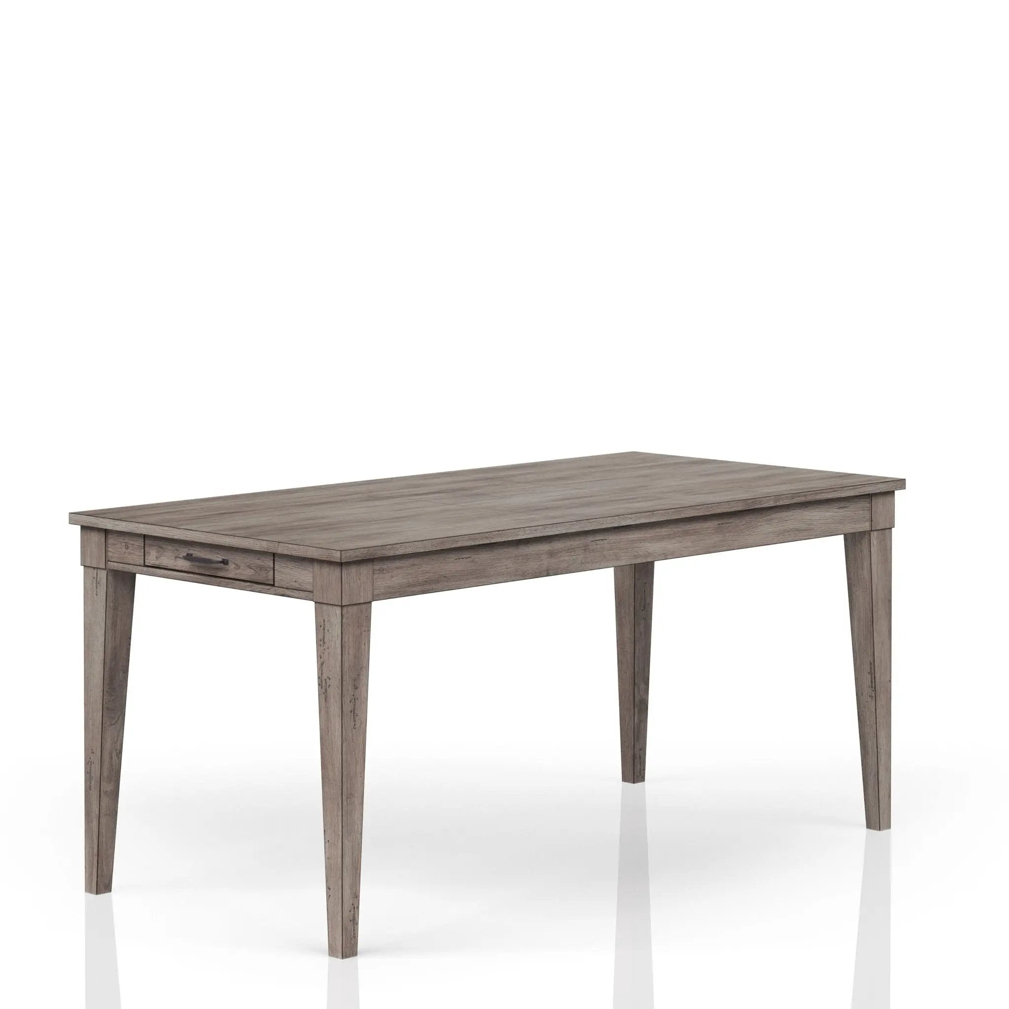 Rustic Dining Table 2 Storage Drawers And Leaf - Gray by Unique Piece Furniture