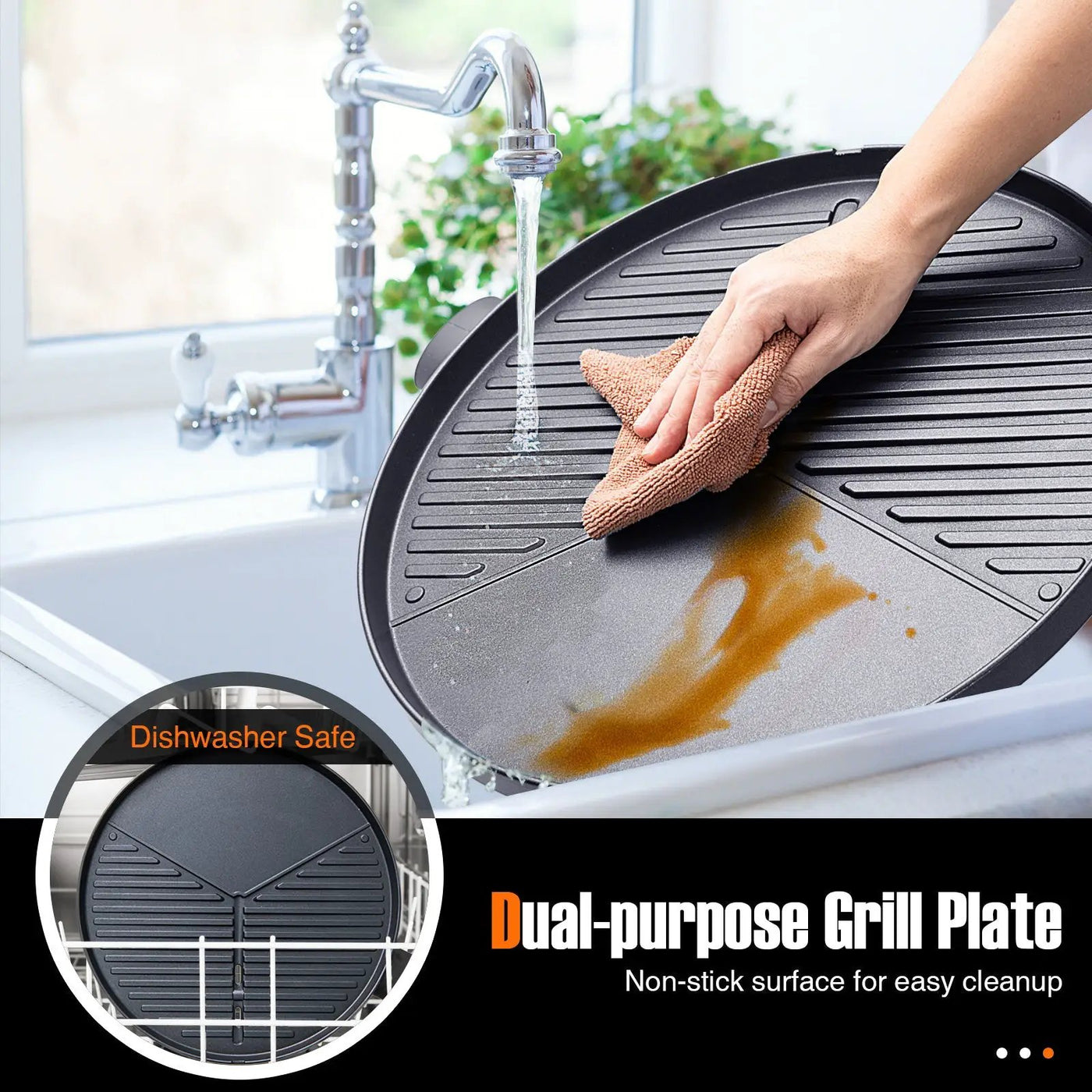 1350 W Outdoor Electric BBQ Grill with Removable Stand Easy to Install by DirectDeals