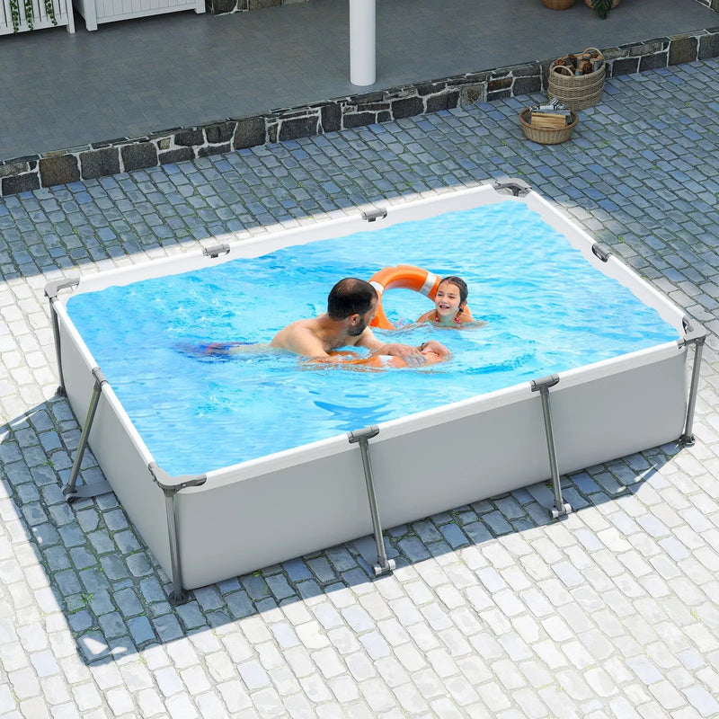 690/978/1158/1617 Gal Outdoor Family Swimming Pool with Metal Frame by DirectDeals