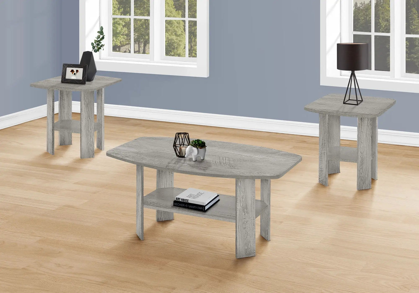 Table Set, Coffee, End, Side, Accent For Living Room (Set of 3) by HouseOfZazla
