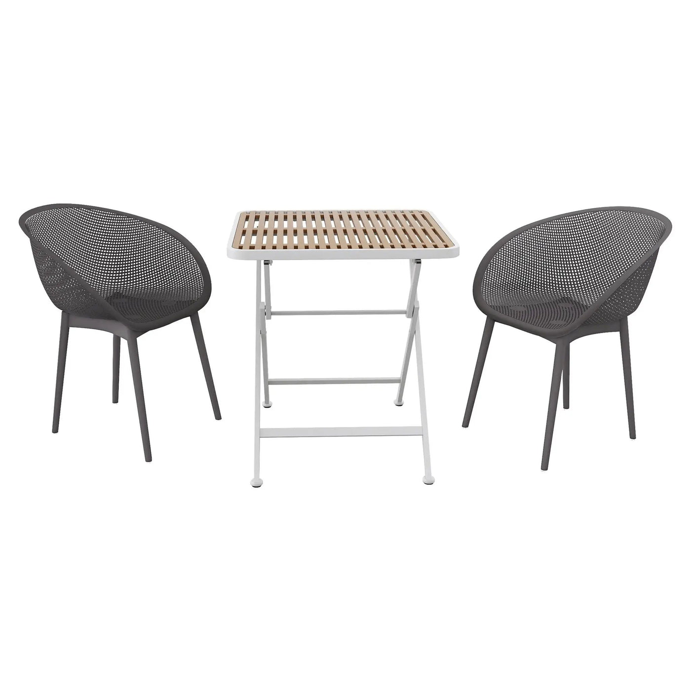 2 Pack Lounge Chair Set & Folding Square Table by Unique Piece Furniture
