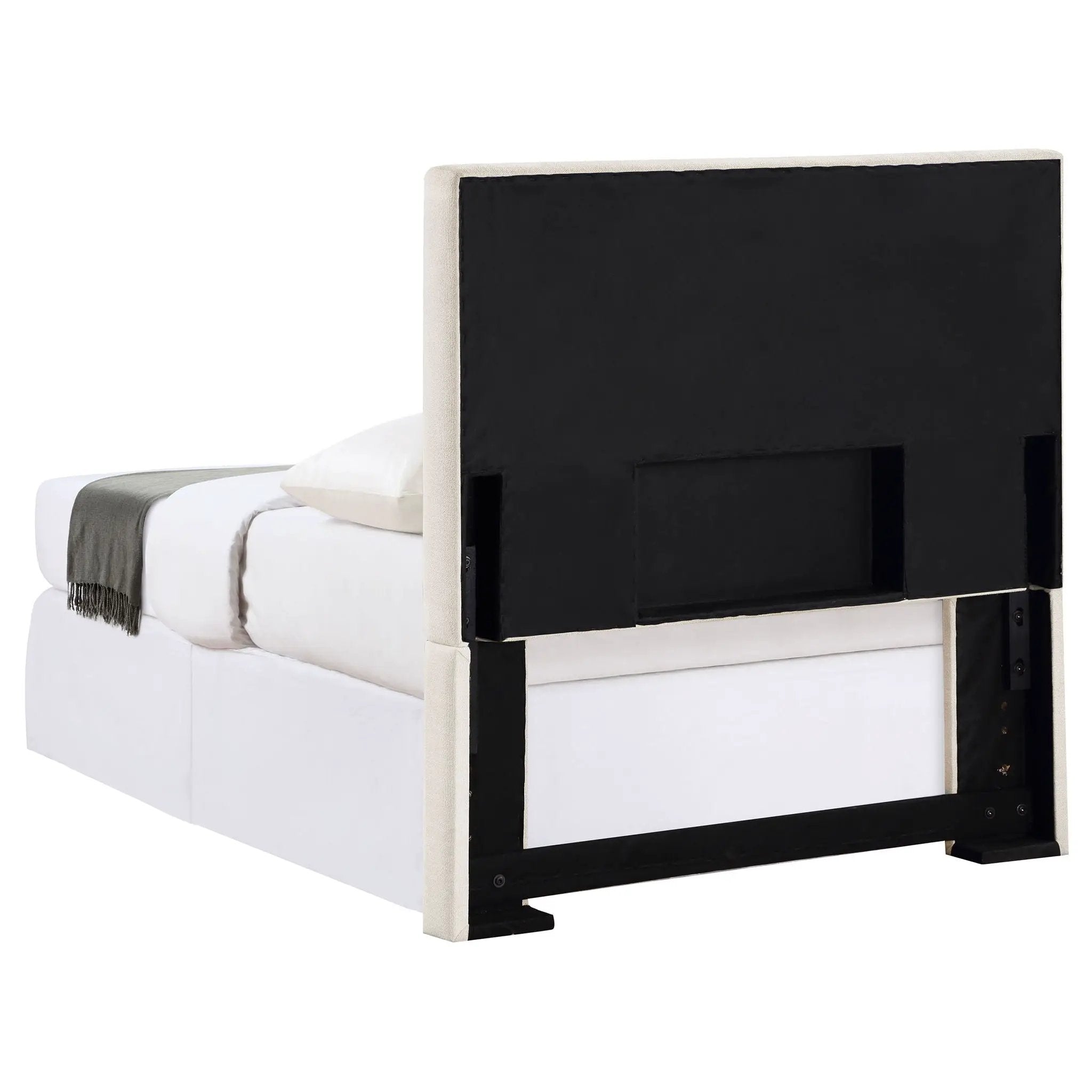 Pirro Upholstered Twin Panel Headboard Sand by Unique Piece Furniture