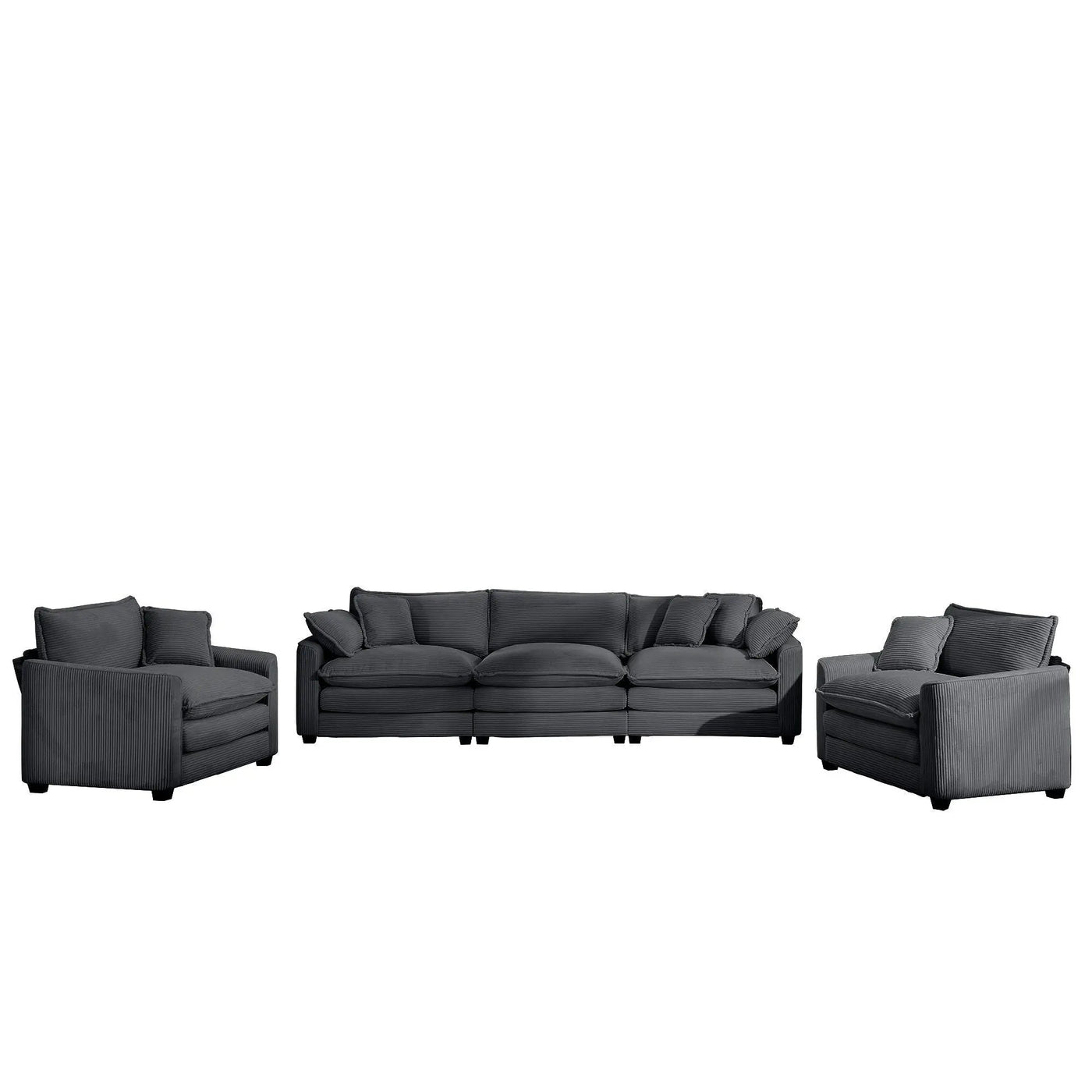 Elegant Oversized Sectional Sofa Set With Deep Seats And Flexible Layout by HouseOfZazla