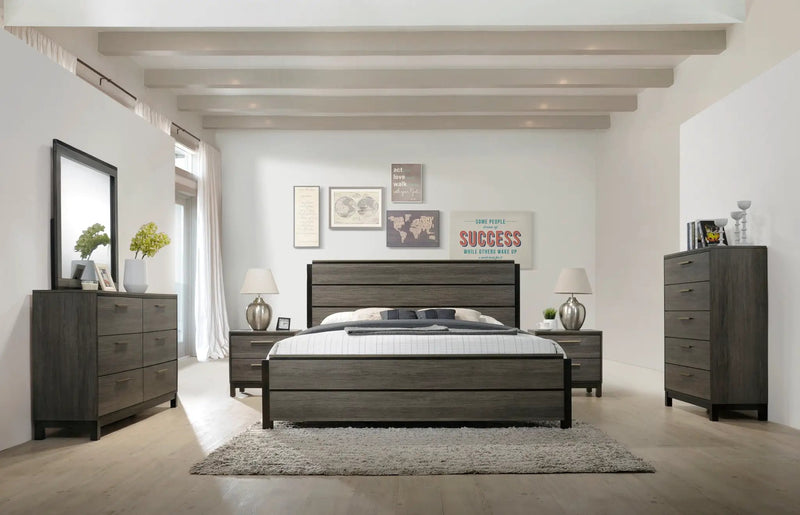 Ioana Contemporary Wood Panel Bed by HouseOfZazla