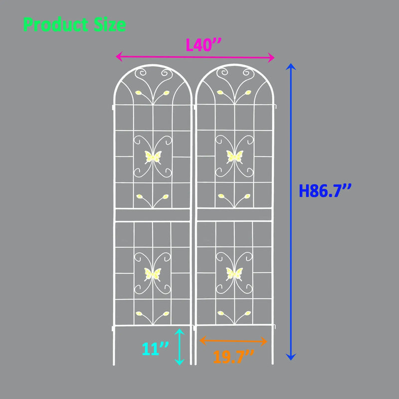 Garden Metal Trellis Rustproof Trellis For Climbing Plants Outdoor Flower Support by HouseOfZazla