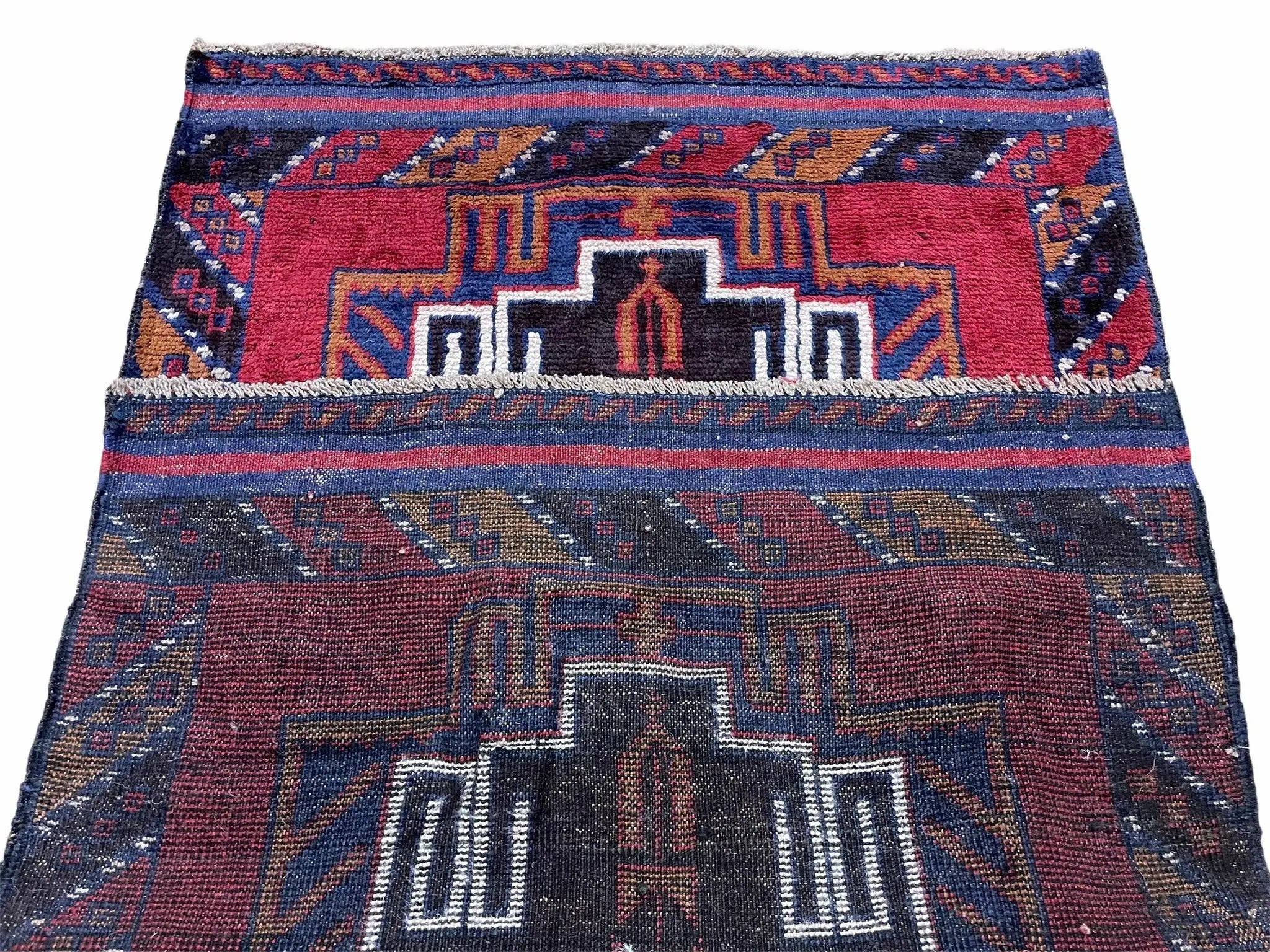 3 X 5 Vintage Handmade Tribal Wool Rug Balouchi Rug Afghan Rug Red Beige Nice by Jewel Rugs