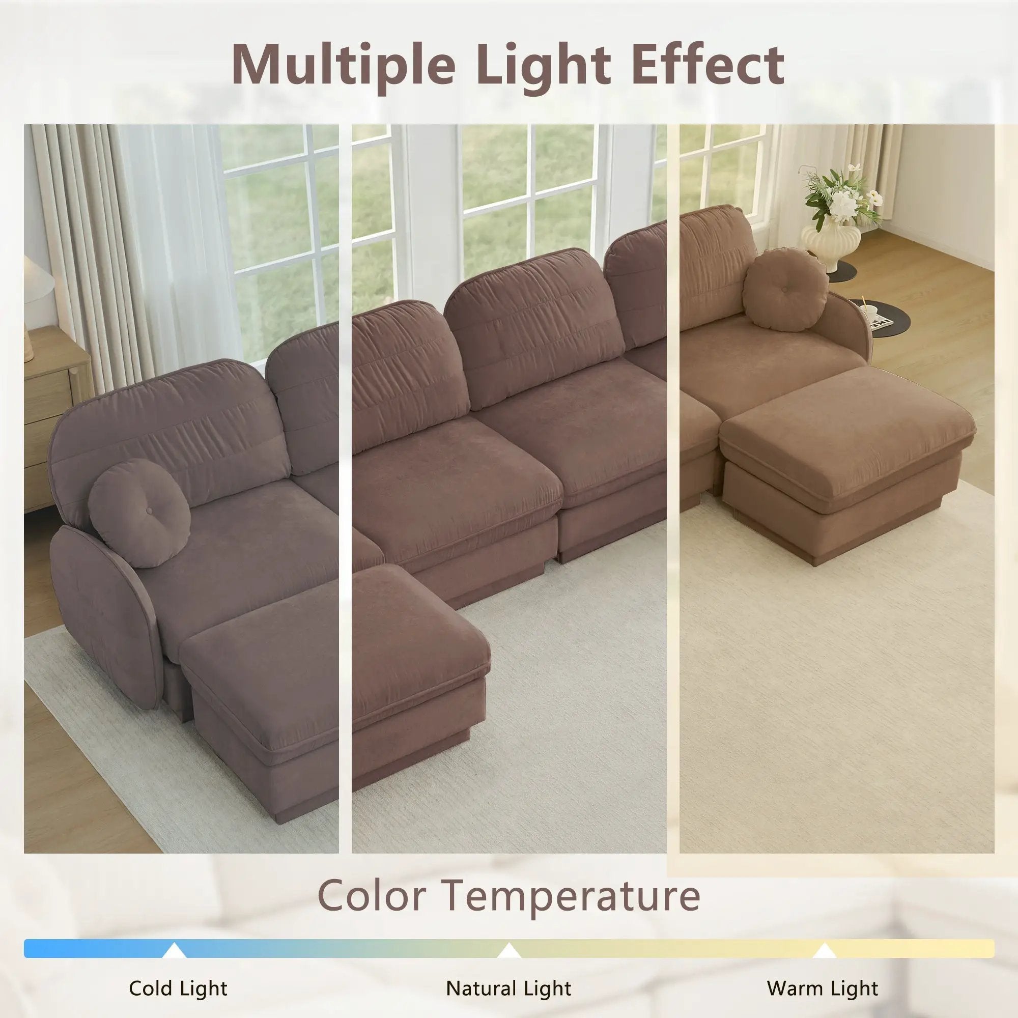 137" Chenille Cloud 4-Seater Sofa by HouseOfZazla