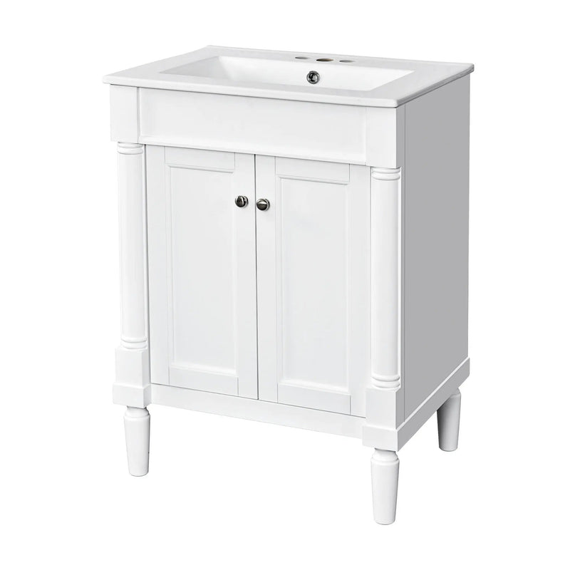 Bathroom Vanity With Top Sink, 2 Tier Storage Cabinet by Unique Piece Furniture