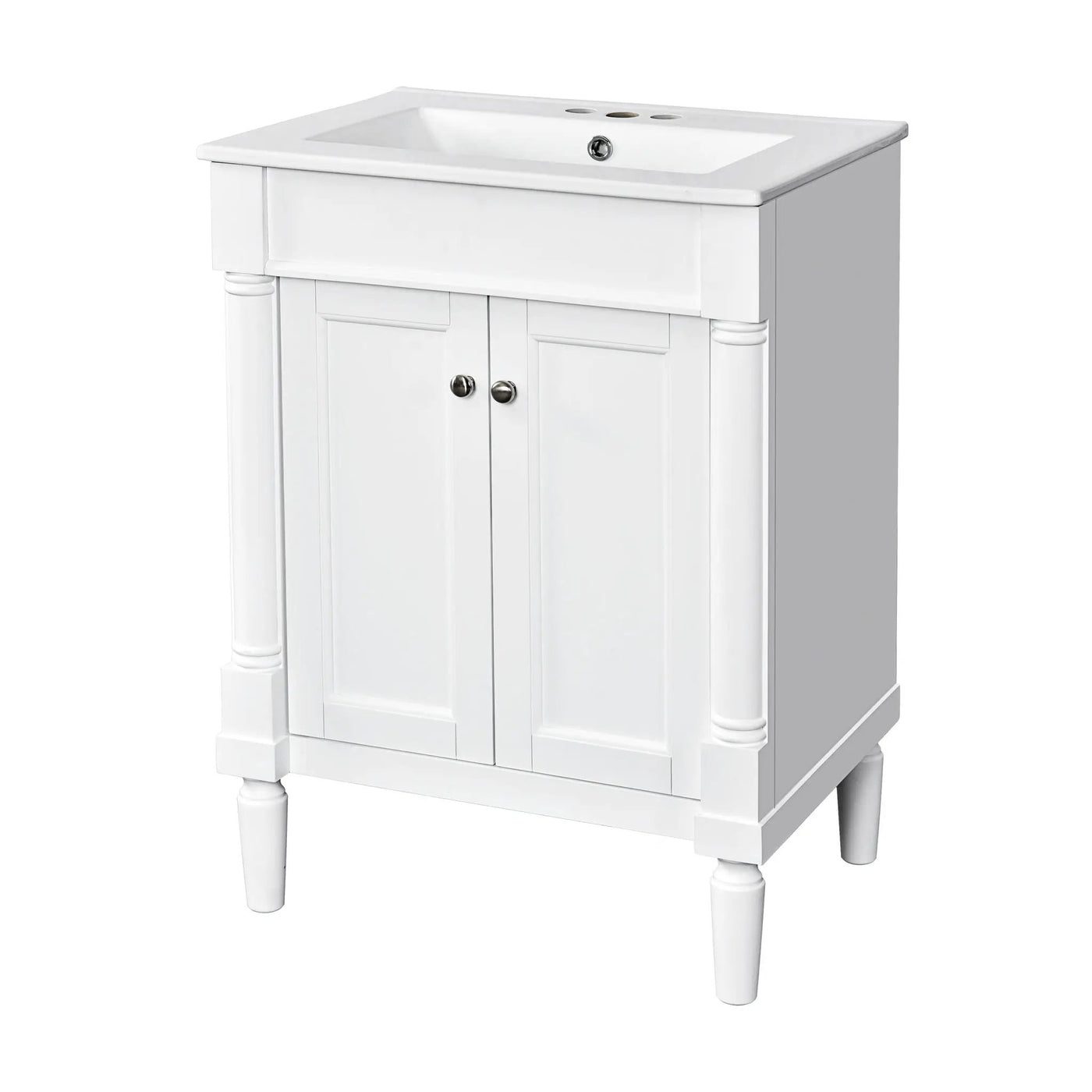 Bathroom Vanity With Top Sink, 2 Tier Storage Cabinet by HouseOfZazla