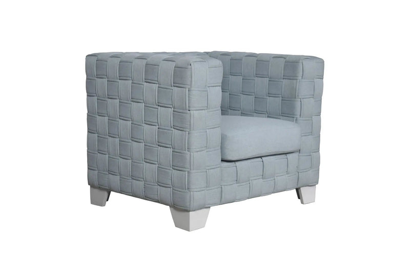 Saree - Chenille Chair - Light Blue by Unique Piece Furniture