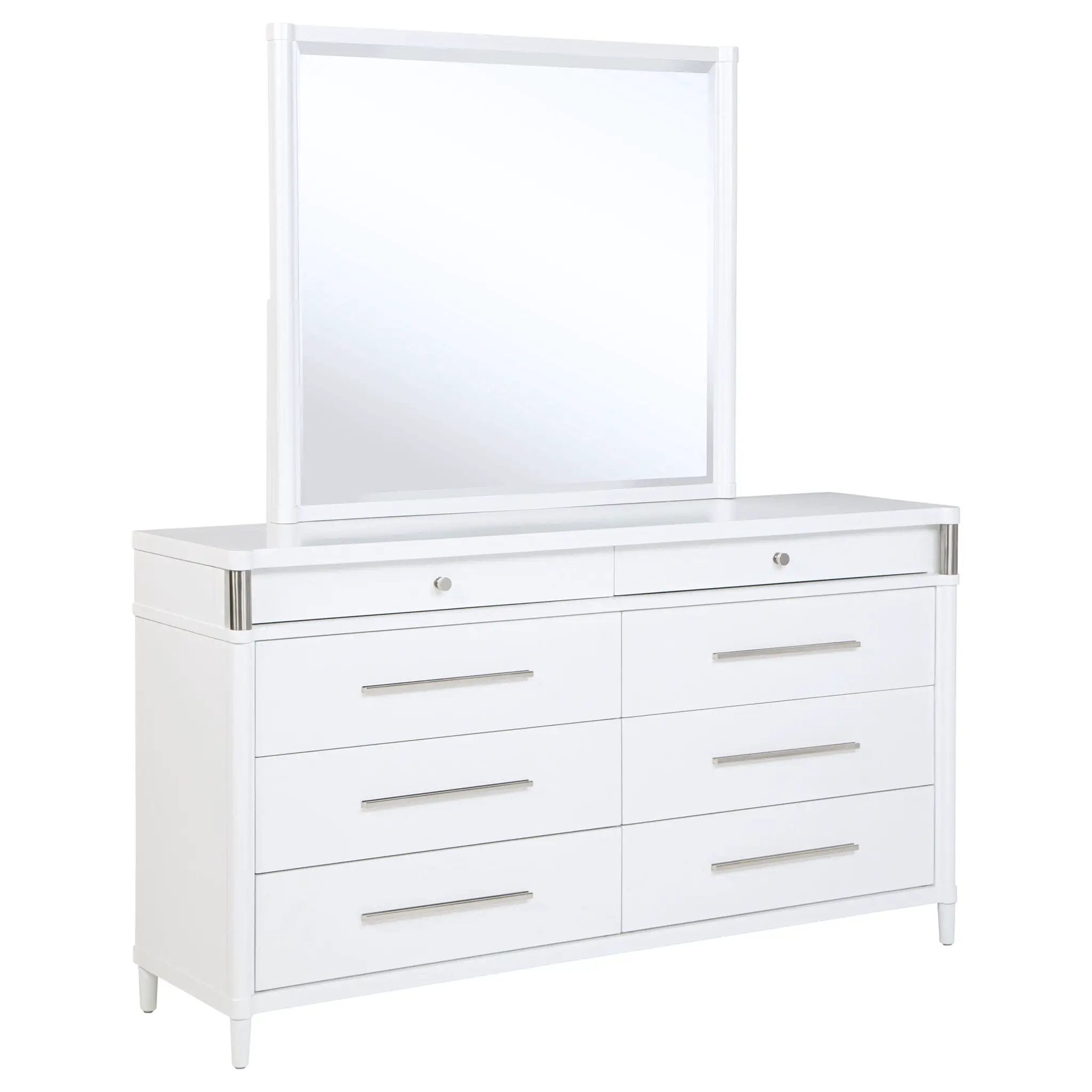 Gracemont 8-drawer Bedroom Dresser with Mirror White by Unique Piece Furniture