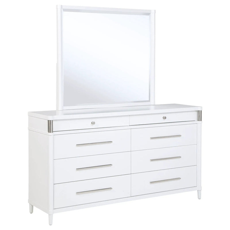 Gracemont 8-drawer Bedroom Dresser with Mirror White by Unique Piece Furniture