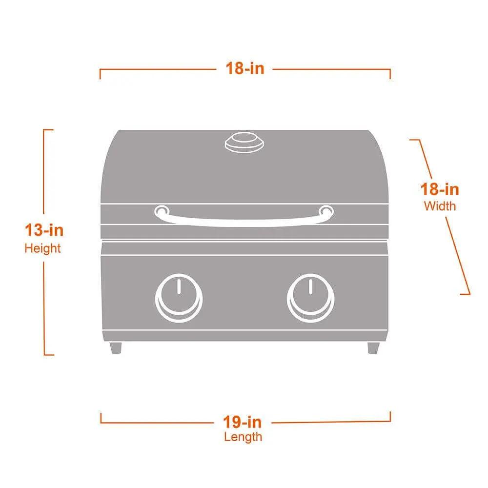 13742 | Stainless Tabletop Propane Gas Grill by Monument Grills