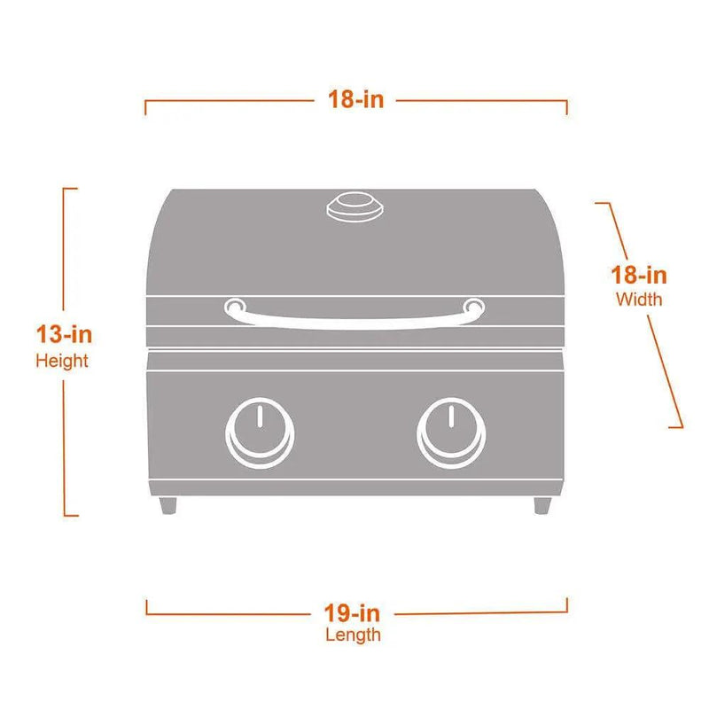 13742 | Stainless Tabletop Propane Gas Grill by Monument Grills