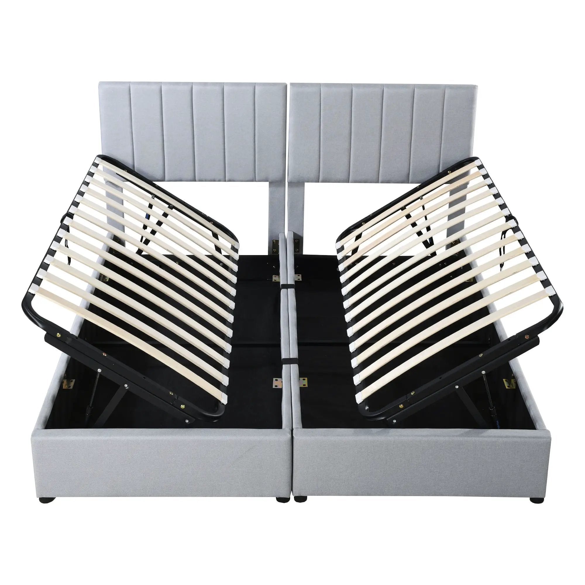 Upholstered Platform Bed With A Hydraulic Storage System by Unique Piece Furniture