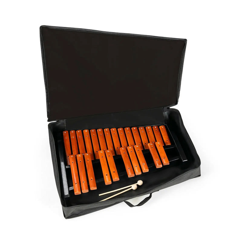 25 Notes Xylophone Wooden Percussion Educational Instrument with 2 Mallets by DirectDeals