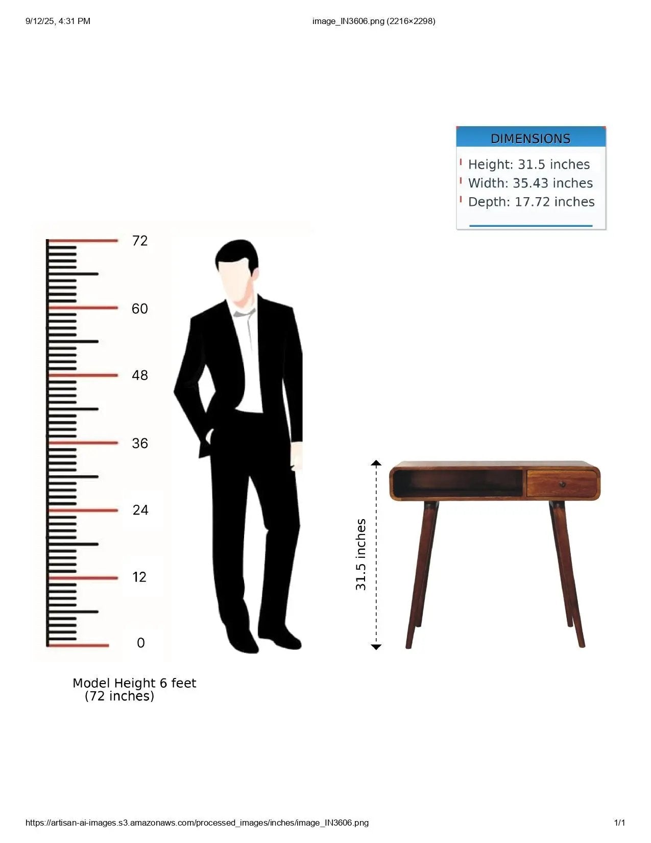 Curved Writing Desk by HouseOfZazla